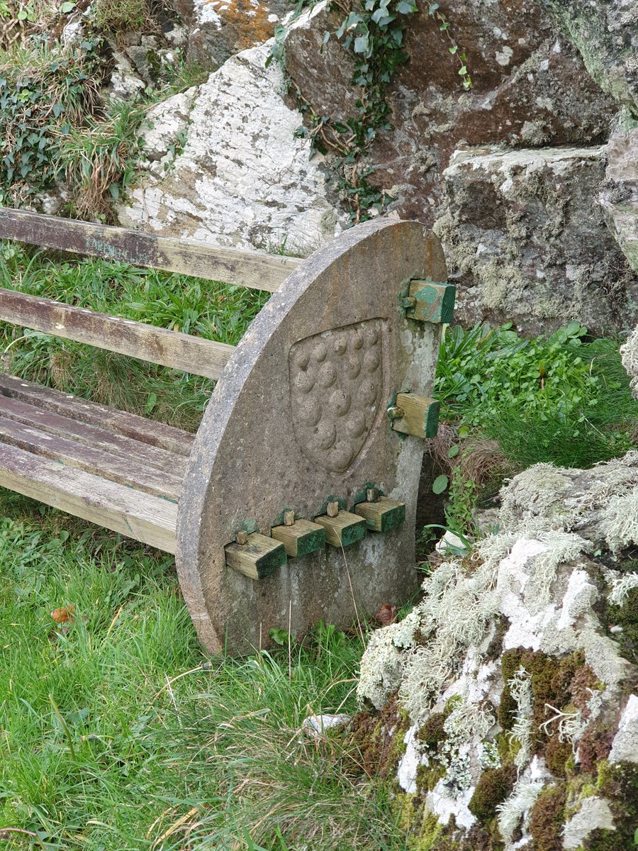 Another of #Cornwall's famous historic bench-ends.

This one at Portloe.