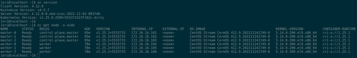 orimanabu's tweet image. OpenShiftのCoreOS (RHCOS) は今はRHEL8ベースですが、将来RHEL9ベースになる準備として、CentOS Stream 9ベースのCoreOS (SCOS) が入ったOKDを開発しています。もう動いてますよ #openshiftjp
