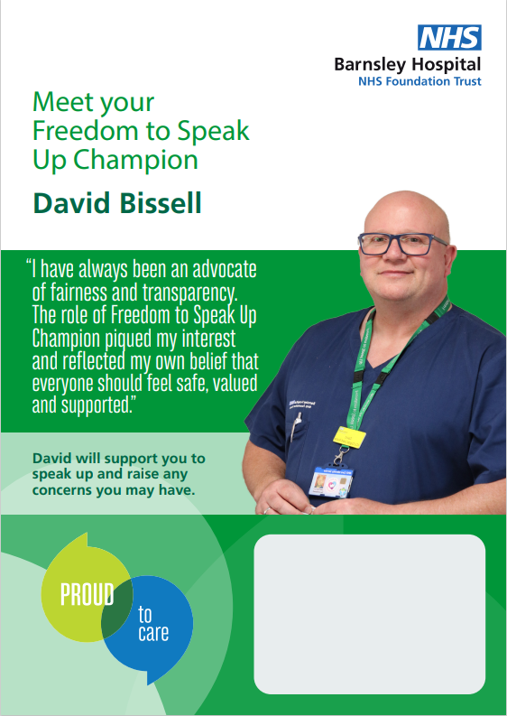 Fairness and equity are incredibly important to Dave who is one of our newer champions, Always there for #FTSU 
#SpeakUpToMe
#SpeakupforInclusion
<a href="/barnshospital/">Barnsley Hospital</a>
@NatGuardianFTSUhis colleagues, thank you Dave.