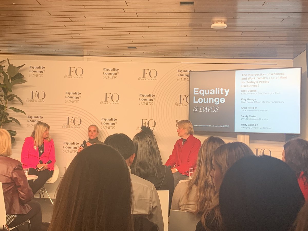 Wellbeing is not a state of mind. It’s a fundamental pillar of our organisations. If we don’t lean in and build connections with our colleagues, we’re really missing out. #Wellbeing #work #equalitylounge #wef23 @femalequotient