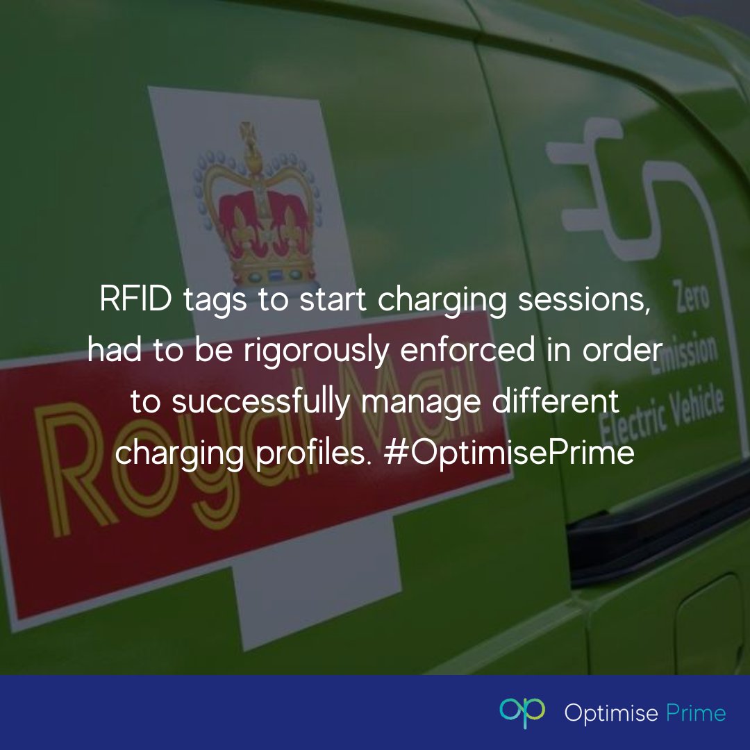 Optimise Prime (@optimise_prime) on Twitter photo Operational processes, such as using RFID tags to start charging sessions, had to be rigorously enforced in order to successfully manage different charging profiles. #OptimisePrime <a href="/RoyalMail/">Royal Mail</a> Operational processes, such as using RFID tags to start charging sessions, had to be rigorously enforced in order to successfully manage different charging profiles. #OptimisePrime <a href="/RoyalMail/">Royal Mail</a>