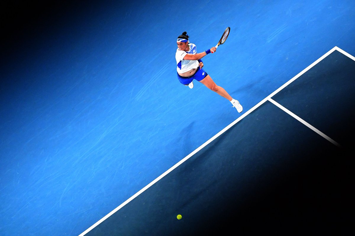 WTA's tweet photo. First set secured... just 😯

@Ons_Jabeur edges the opener against Zidansek 7-6(8)!

#AusOpen https://t.co/CX3bfYobtj