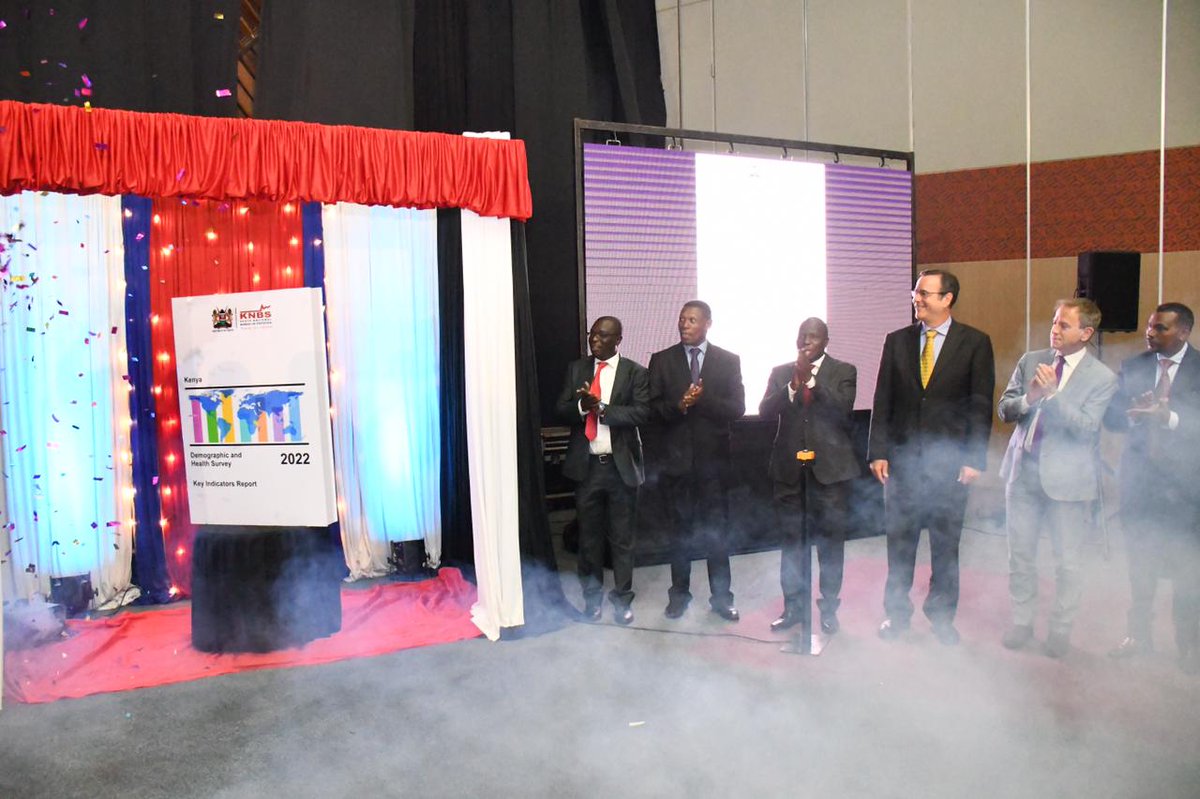It's launched!
#2022KDHS Key Indicators Report is out! <a href="/KeTreasury/">The National Treasury & Economic Planning</a> <a href="/Planning_Ke/">PlanningKE</a> <a href="/MOH_Kenya/">Ministry of Health</a> <a href="/NCPD_Kenya/">NCPD</a> <a href="/USAIDKenya/">USAID Kenya</a> <a href="/UNFPAKen/">UNFPA in Kenya</a> <a href="/UNICEFKenya/">UNICEF Kenya</a> <a href="/NGECKenya/">The National Gender and Equality Commission (NGEC)</a> <a href="/CHAI_health/">CHAI</a> <a href="/AFGMBoard/">Anti-FGM Board Kenya</a> <a href="/WorldBankKenya/">World Bank Kenya</a> <a href="/gatesfoundation/">Gates Foundation</a> <a href="/unwomenkenya/">UN Women Kenya</a> <a href="/NutritionIntl/">Nutrition International</a> <a href="/WFP_Kenya/">WFP in Kenya</a> <a href="/WHOKenya/">WHO Kenya</a>