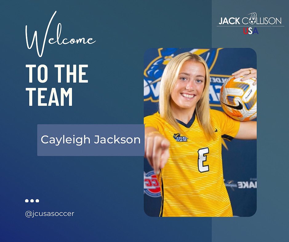 We welcome Cayleigh Jackson to the JCUSA team 🇺🇸

Cayleigh is a former College Athlete who has appeared both in the NCAA &amp; NJCAA set up. She spent her time in Mississippi &amp; Delaware, where she was part of the MACCC Women’s Soccer All-star team.