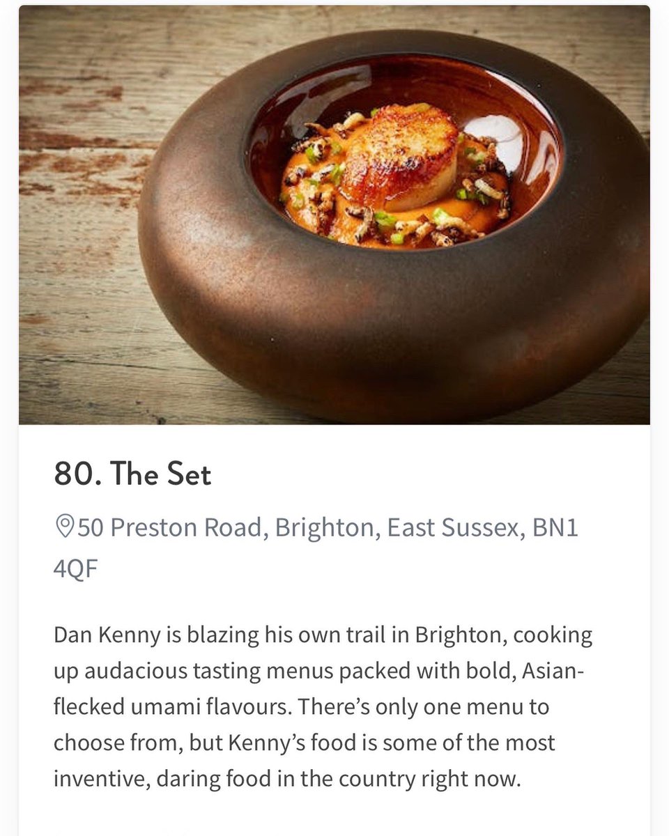 Chuffed to be recognised in this amazing list <a href="/SquareMeal/">SquareMeal</a>.

#Brighton