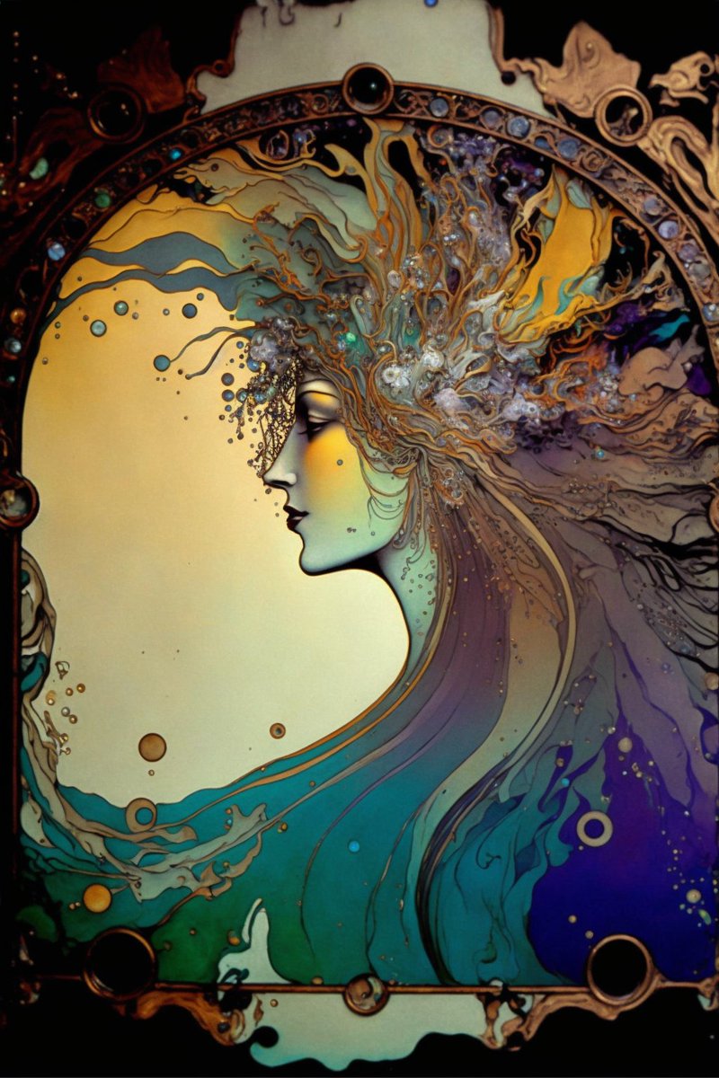 GM, Fam!☀️ Wish you a happy day!💛✨
New collection "Nymphs" has been opened 
with a diptych!  
"Asteria" | "Ligeia"
1/1 | 0,07 $eth
on <a href="/foundation/">Foundation 🌐</a> 
link below
#aiart #eth #aiartcommunity