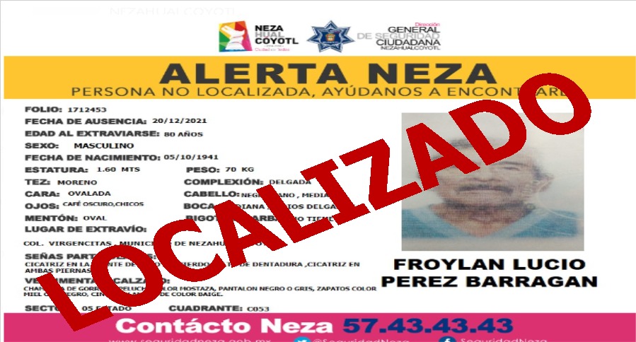 AlertaNeza's tweet photo. #AlertaNeza 🆘 | Agradecemos tu ayuda, #Froylan Lucio Pérez Barragán ya ha sido localizado. https://t.co/FkTBOgSIbk