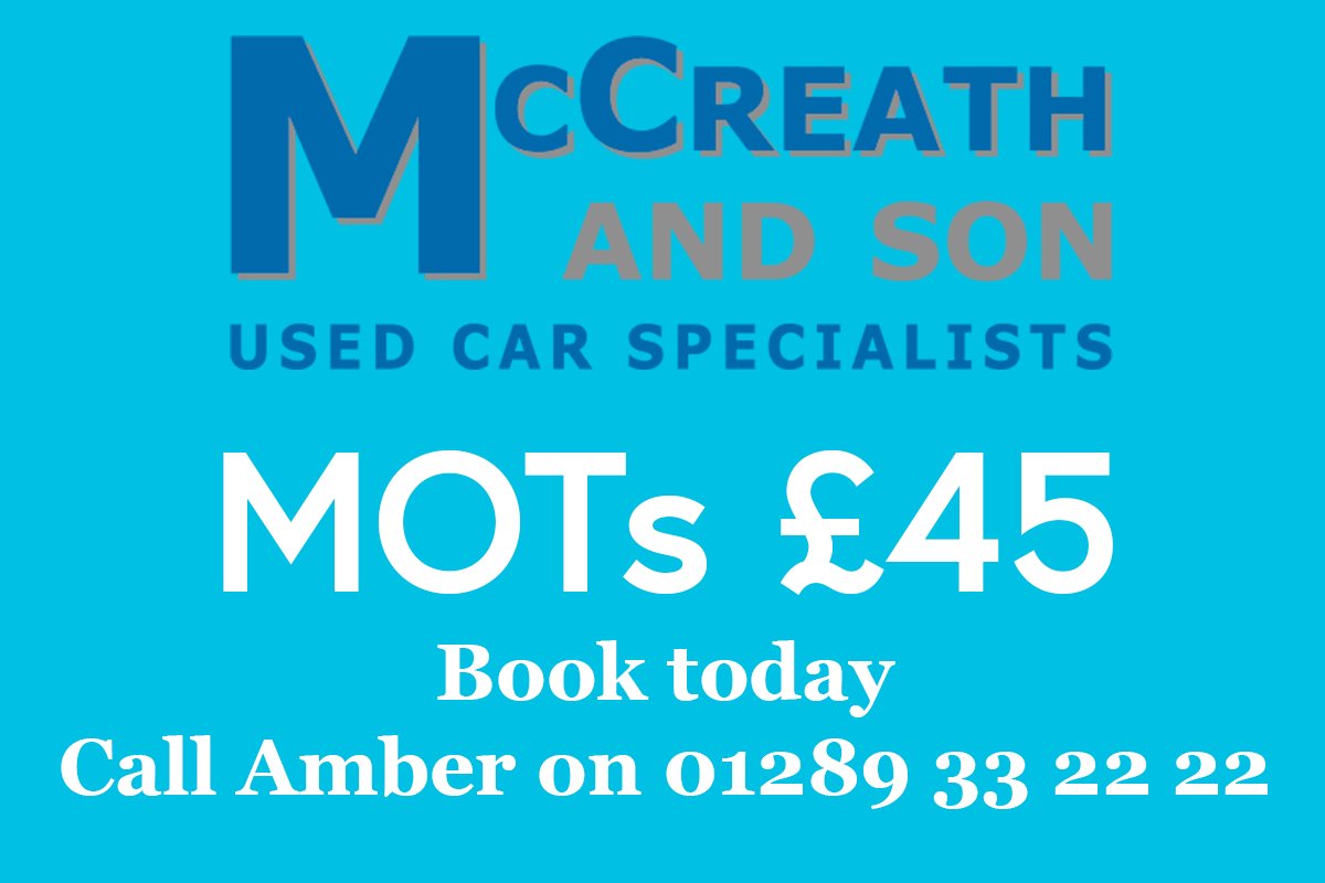 McCreathandson (@mccreathberwick) on Twitter photo #Motorists in #Berwick, #Northumberland & the #Borders? Book your #MOT today for only £45 <a href="/McCreathBerwick/">McCreathandson</a> in #NorthRoad. Call Amber on 01289 33 22 22. #Motorists in #Berwick, #Northumberland & the #Borders? Book your #MOT today for only £45 <a href="/McCreathBerwick/">McCreathandson</a> in #NorthRoad. Call Amber on 01289 33 22 22.