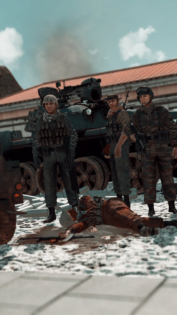Roadside Rampage

Government troops crowd around the corpse of a Peasant's Liberation Army, a tracked T-55, seen in the foreground.

-ASSOCIATED PRESS, 1973.
inspired  by the later southeast asian civil wars

#Arma3