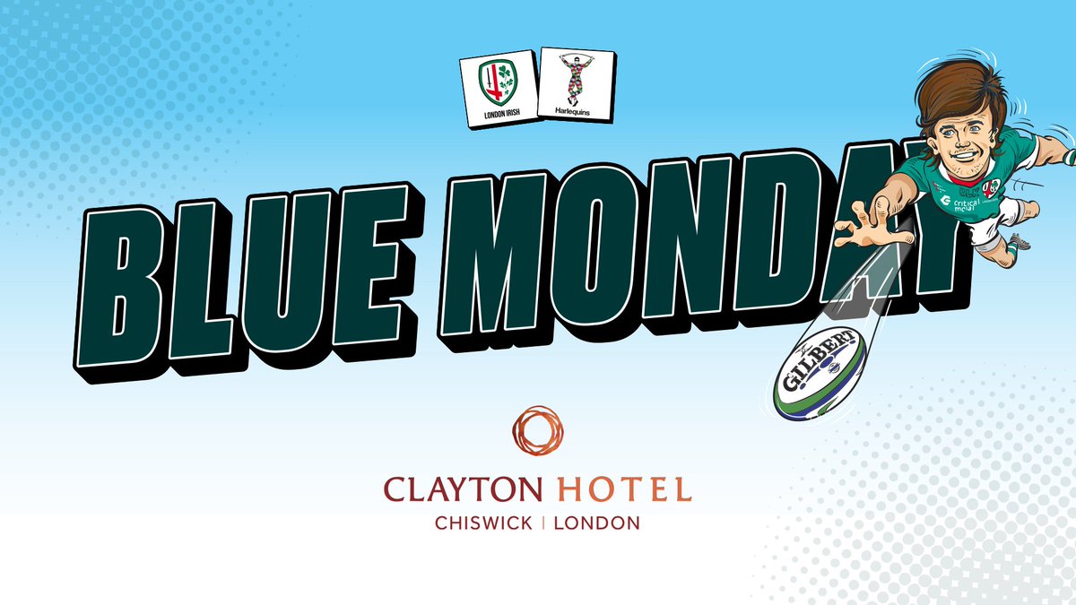 London Irish (@londonirish) on Twitter photo There's still time to enter! 👇
We're giving you the chance to beat the January Blues with something to look forward to...
Win two tickets to Irish v Quins on 29 Jan with lunch at <a href="/claytonchiswick/">ClaytonHotelChiswick</a>!
Enter here 👉 bit.ly/3QF3NBX
Deadline is Mon 23 Jan.
#BlueMonday There's still time to enter! 👇
We're giving you the chance to beat the January Blues with something to look forward to...
Win two tickets to Irish v Quins on 29 Jan with lunch at <a href="/claytonchiswick/">ClaytonHotelChiswick</a>!
Enter here 👉 bit.ly/3QF3NBX
Deadline is Mon 23 Jan.
#BlueMonday