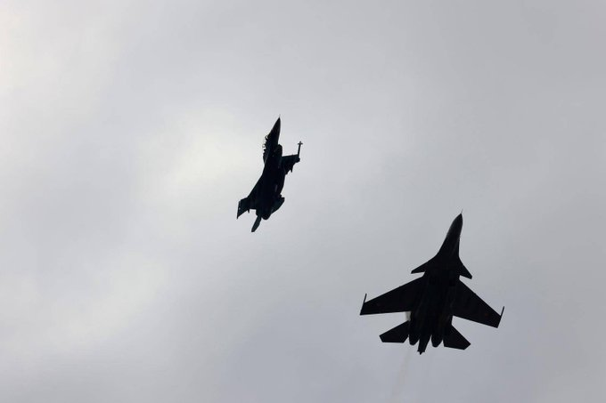 proshillong's tweet photo. #ExVeerGuardian2023 over the Hyakuri Air Base, Japan. https://t.co/wOYYQ8fMqm