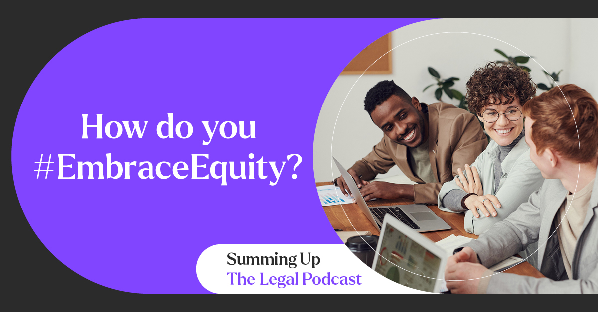 How do you #EmbraceEquity?  In the build up to #IWD2023, we've invited a true male ally to be our guest on our upcoming episode of Summing Up. Make sure to tune in this Thursday.
#LaurenceSimons #MaleAllyship #Law #legalcareer #generalcounsel #CLO #CEO