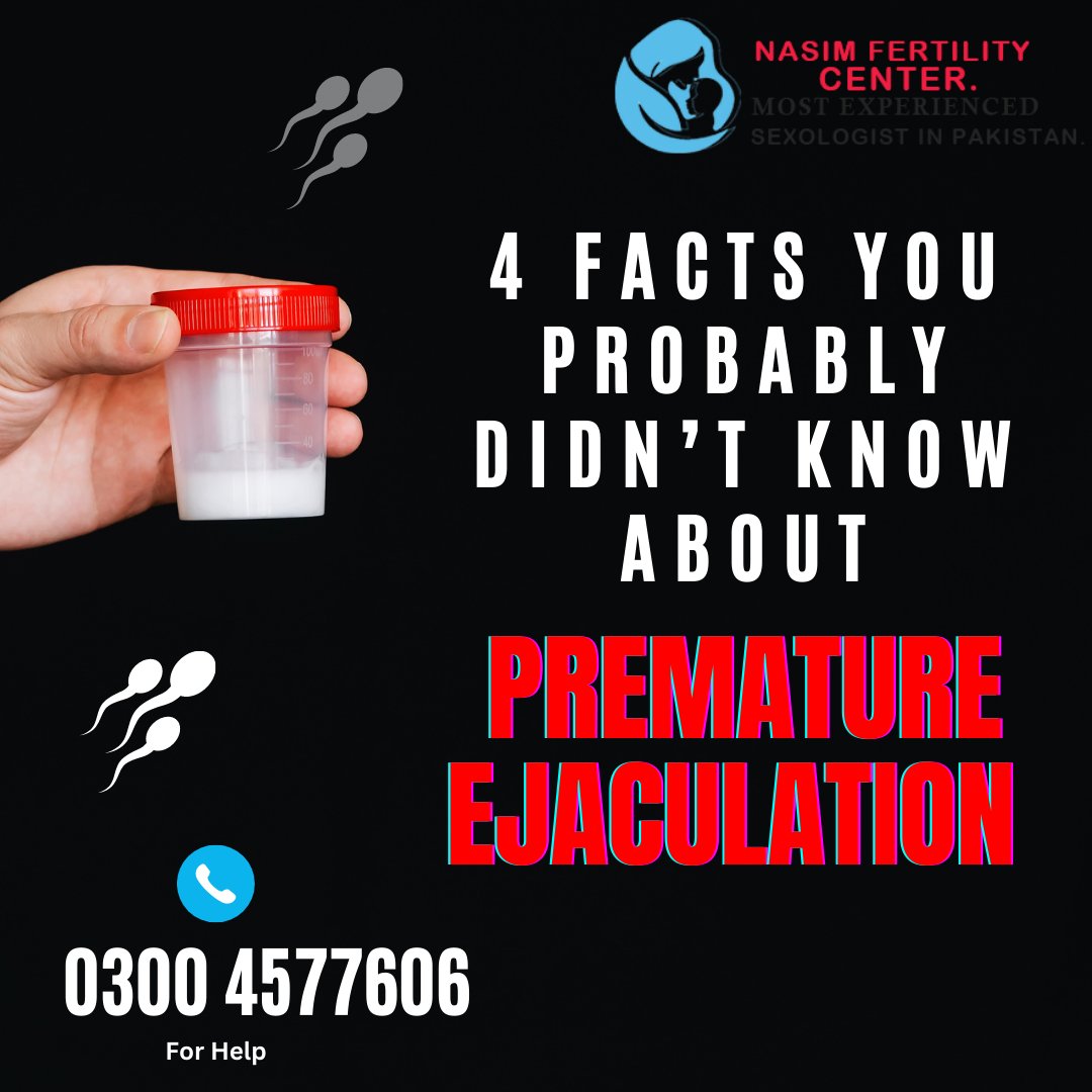 1. PREMATURE EJACULATION IS NOT A DISEASE
2. IT’S NOT ALWAYS PSYCHOLOGICAL
3. IT’S MORE COMMON THAN YOU PROBABLY THINK
4. MENTAL DISTRACTIONS WON’T ALWAYS CURE PREMATURE EJACULATION
.
.
Have questions about #prematureejaculation? Consult Dr. Farooq Nasim. Call now 0300 4577606