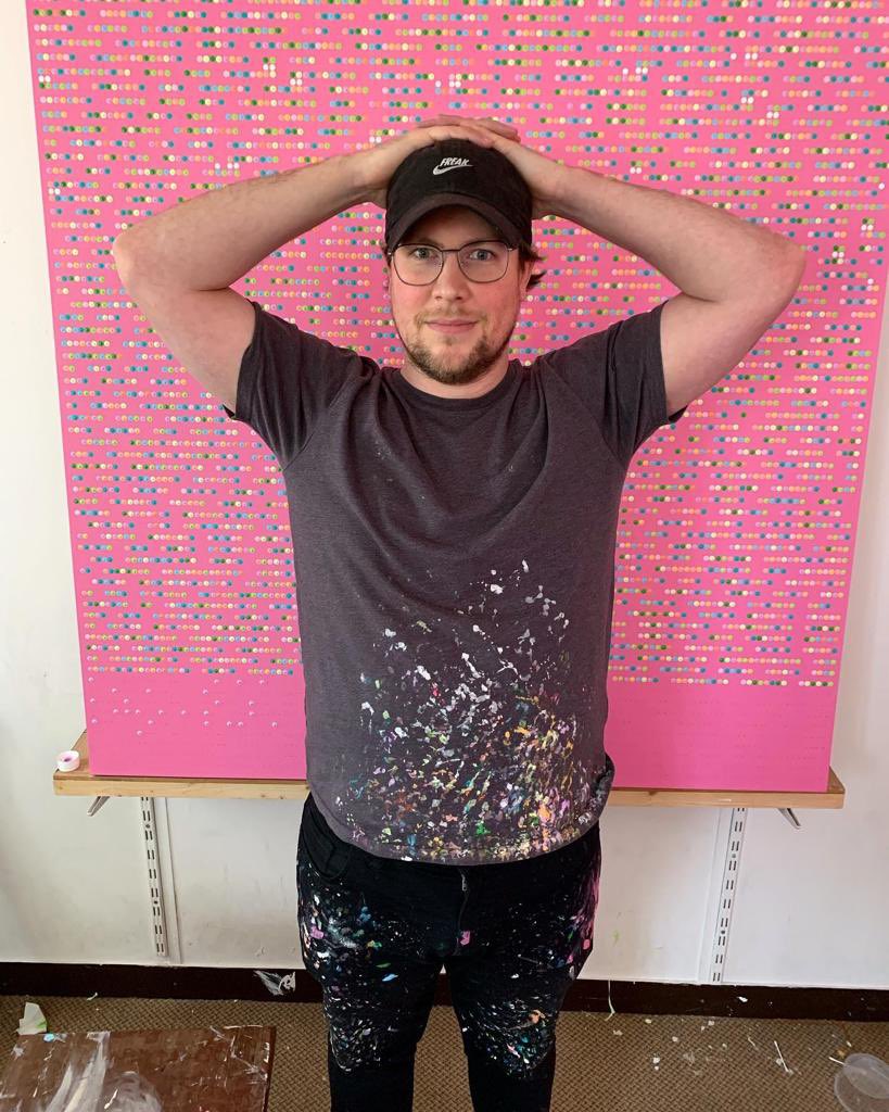 GM from <a href="/RowellJosh/">Josh Rowell</a> to You ☕️ 

“Hero to Leander Part 1”, 192 x 132 cm, 2022

Currently on display at the Versace Home Store, Knightsbridge, London