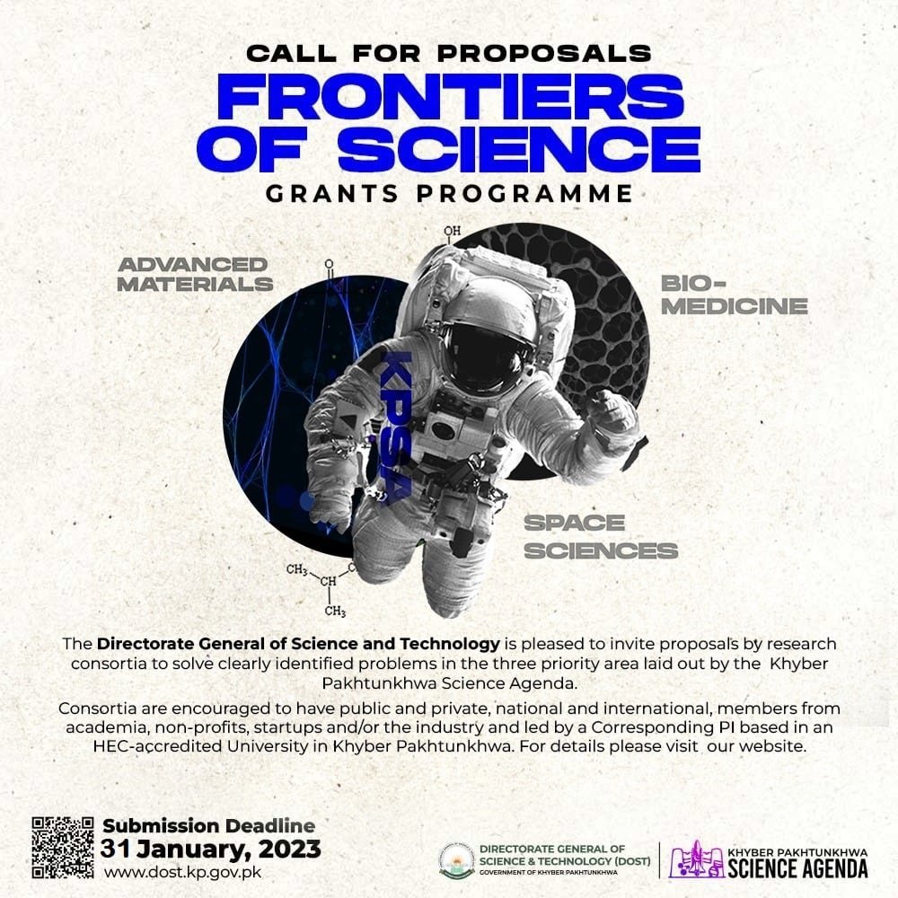 The deadline for submission of proposal "Frontiers of Science Grants Program" has been extended to 31st January 2023.

#science4kp #kpscienceagenda