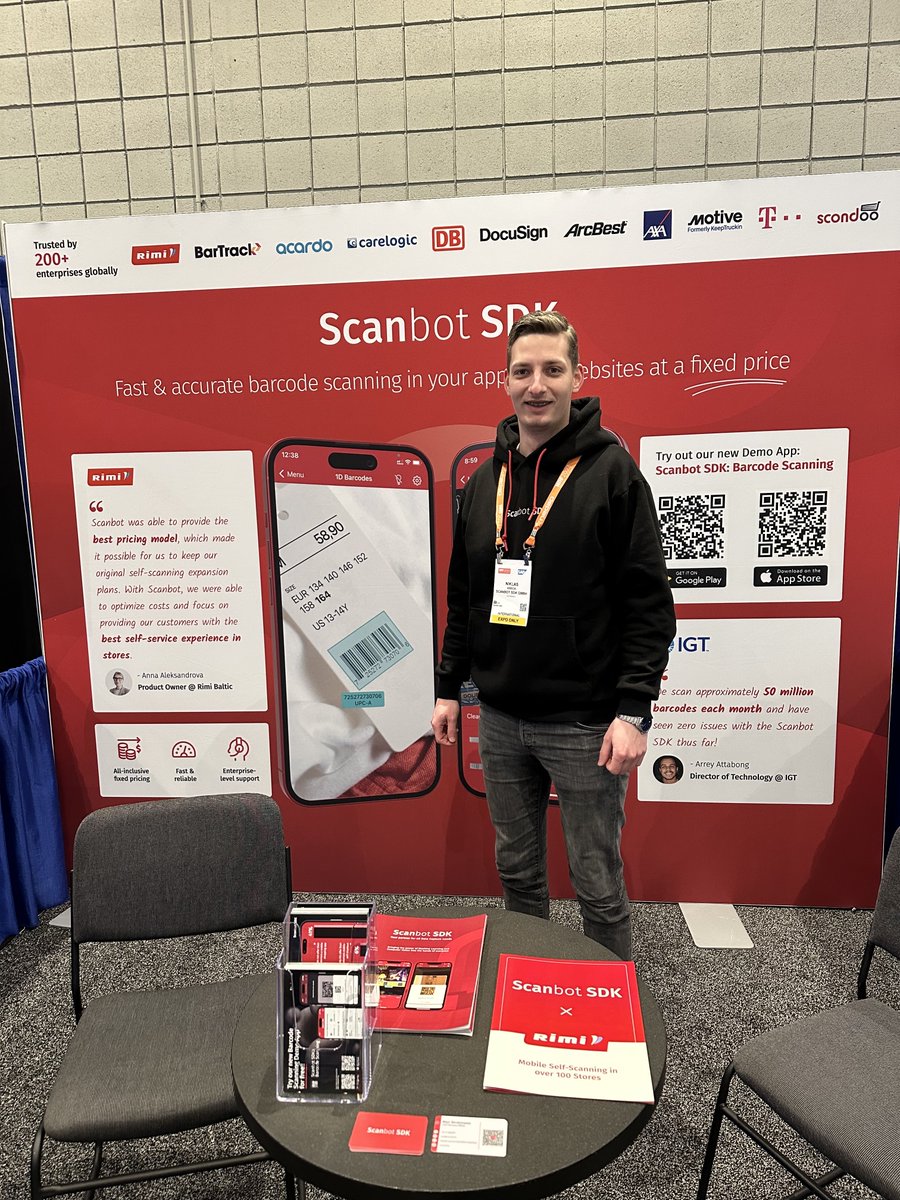 Meet us at the @NRFBigShow today to discuss the benefits of mobile barcode scanning for your enterprise. Create the customer experience of tomorrow with us 🚀

📌 Booth 1809 

#Retail #NRF2023 #DigitalTransformation