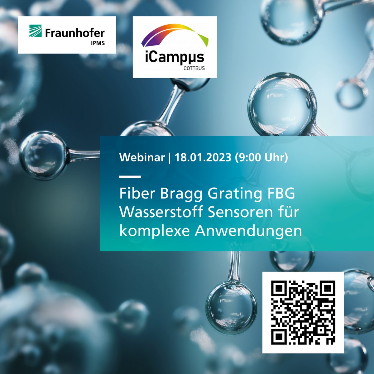 📢#NichtVerpassen: 'Fiber Bragg Grating FBG, Wasserstoff #Sensoren für komplexe Anwendungen', das #Webinar des #iCampus, findet morgen statt. Erfahren Sie in 30 min mehr über die faseroptische Detektion von #Wasserstoff durch optische #Sensoren: icampus-cottbus.de/seminar3/