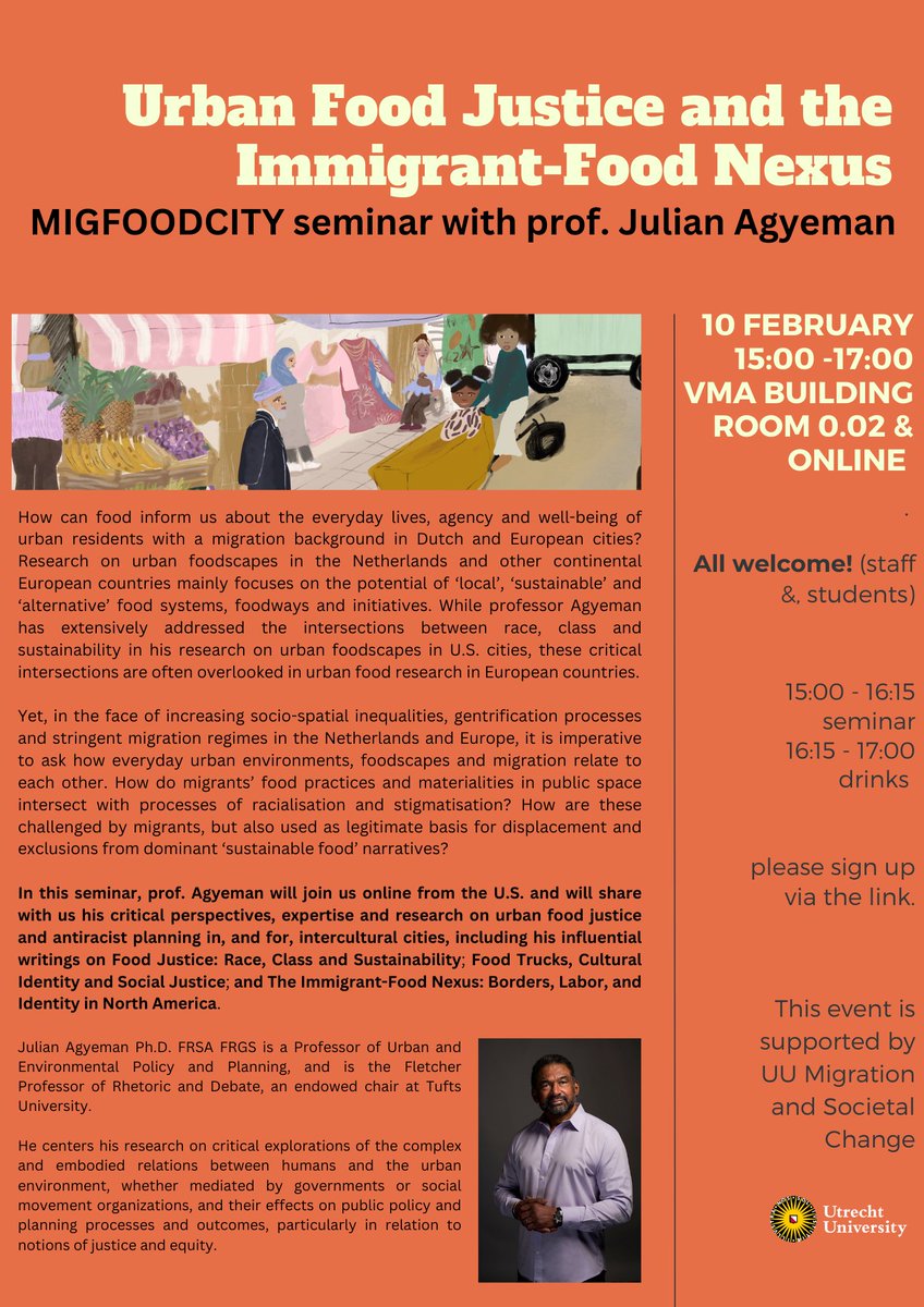 Filippa_Sara's tweet photo. Join us for the next (hybrid) MIGFOODCITY seminar with @julianagyeman! Pls sign up here: https://t.co/WuB6pNtlEM
@UUMigration @SGPL_UU @ajbailey24 @UUGeo @uu https://t.co/ayjl07Fdg3