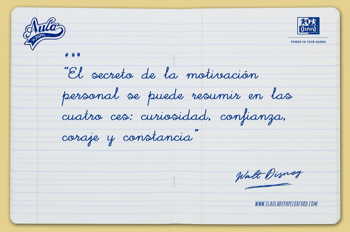 Y para ti, ¿en qué consiste la motivación? 
#FrasedelDía #WaltDisney