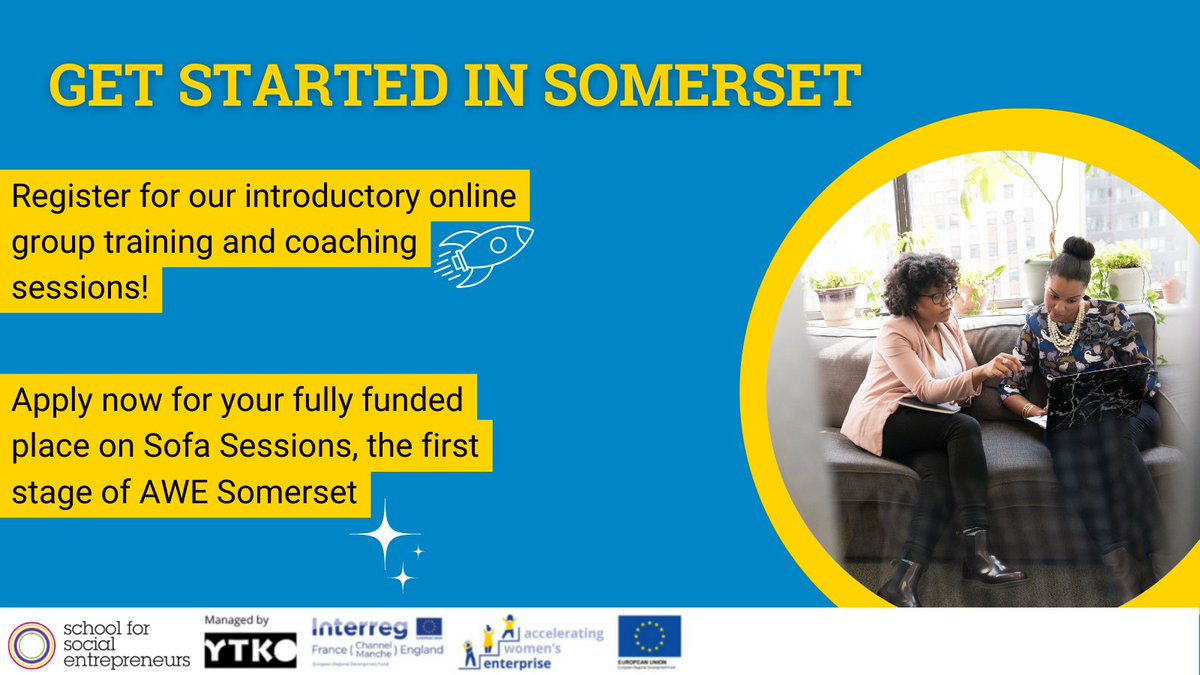 Grow a social impact business in #Somerset and surrounding areas 📈 Fully funded #BusinessSkills courses for women in #SocialEnterprise. 👉Apply by 1 February - bit.ly/3Xxo1zx @YTKO_Enterprise @AWE_women @FSBSomandWilts @RuralSomerset @communitiesltd #TrainingForWomen