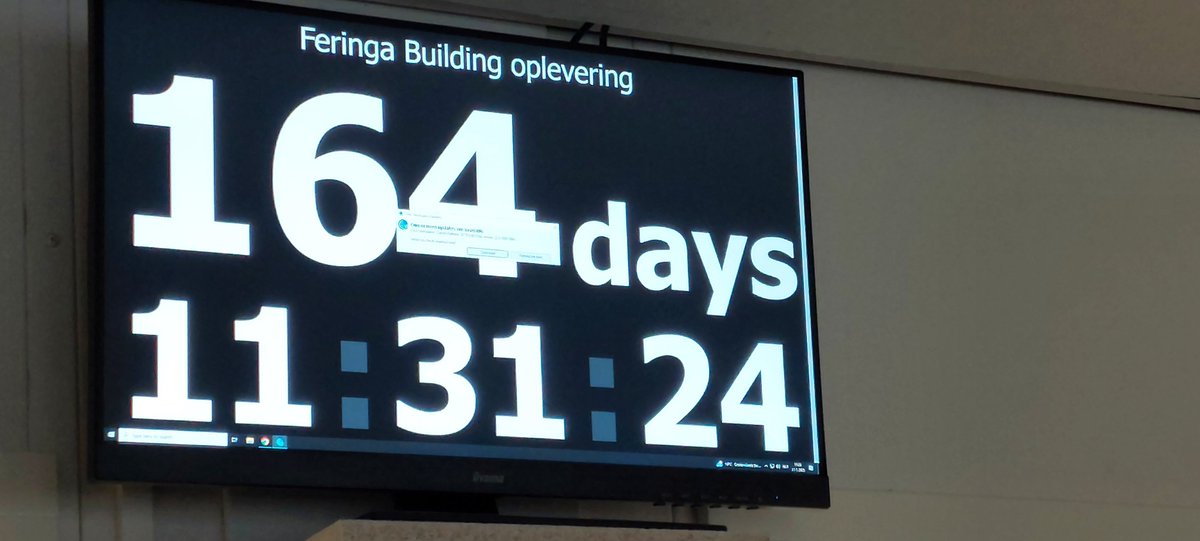 luzylein's tweet photo. The count-down for our new building at @univgroningen has an error message 🙀
#feringabuilding https://t.co/UwCNwq9Mih