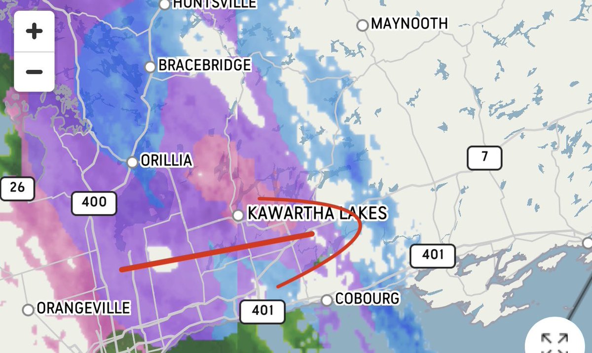 triboardbus's tweet photo. While there are many variables in road conditions and ambient temperature, this radar capture and system direction is very concerning for later today. https://t.co/gA2ajrwnMY