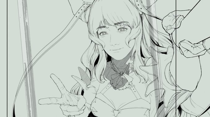 扉絵描いてる#コスは淫らな仮面_一般誌版_進捗 