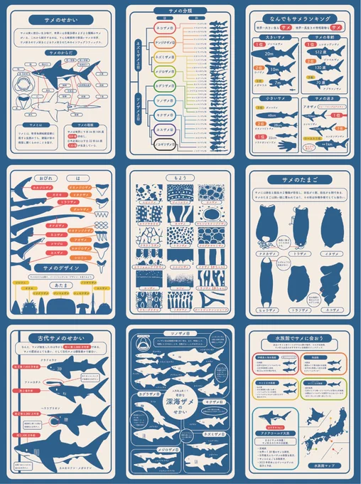 サメについて徹底的にまとめたやつ🦈
このシリーズ他の生き物でも作りたいな〜 