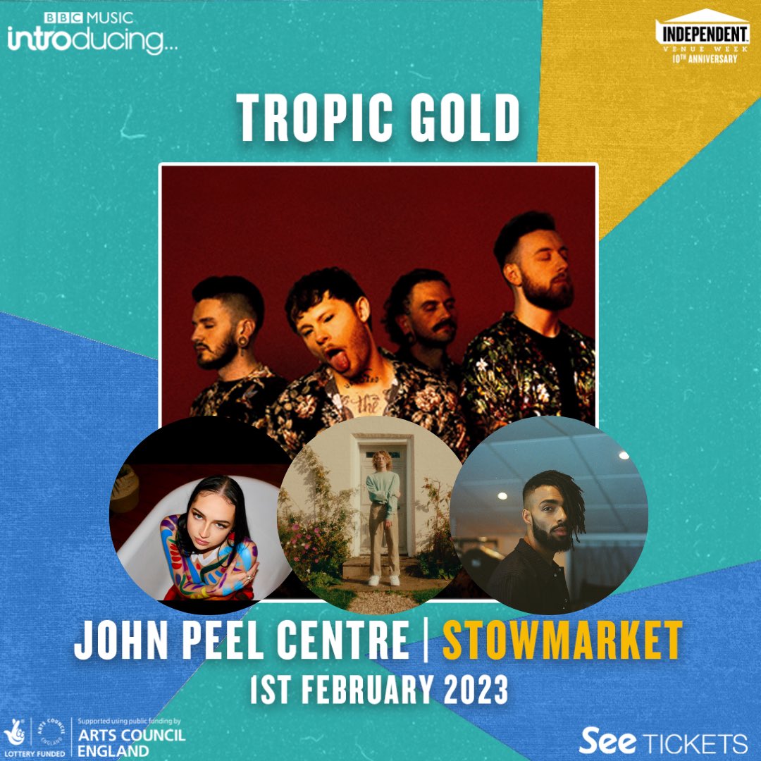 ⭐️ GIG ALERT ⭐️ @IVW_UK x @bbcintroducing at @JohnPeelCentre ⏰ 7pm 🗓 1st Feb 💰 £5 🎤 @DarceyIola 🎤 @StevenOHmusic 🎤 @ParrisRobbo 🎤 @tropicgoldmusic 🎟 > bit.ly/3XgxT11