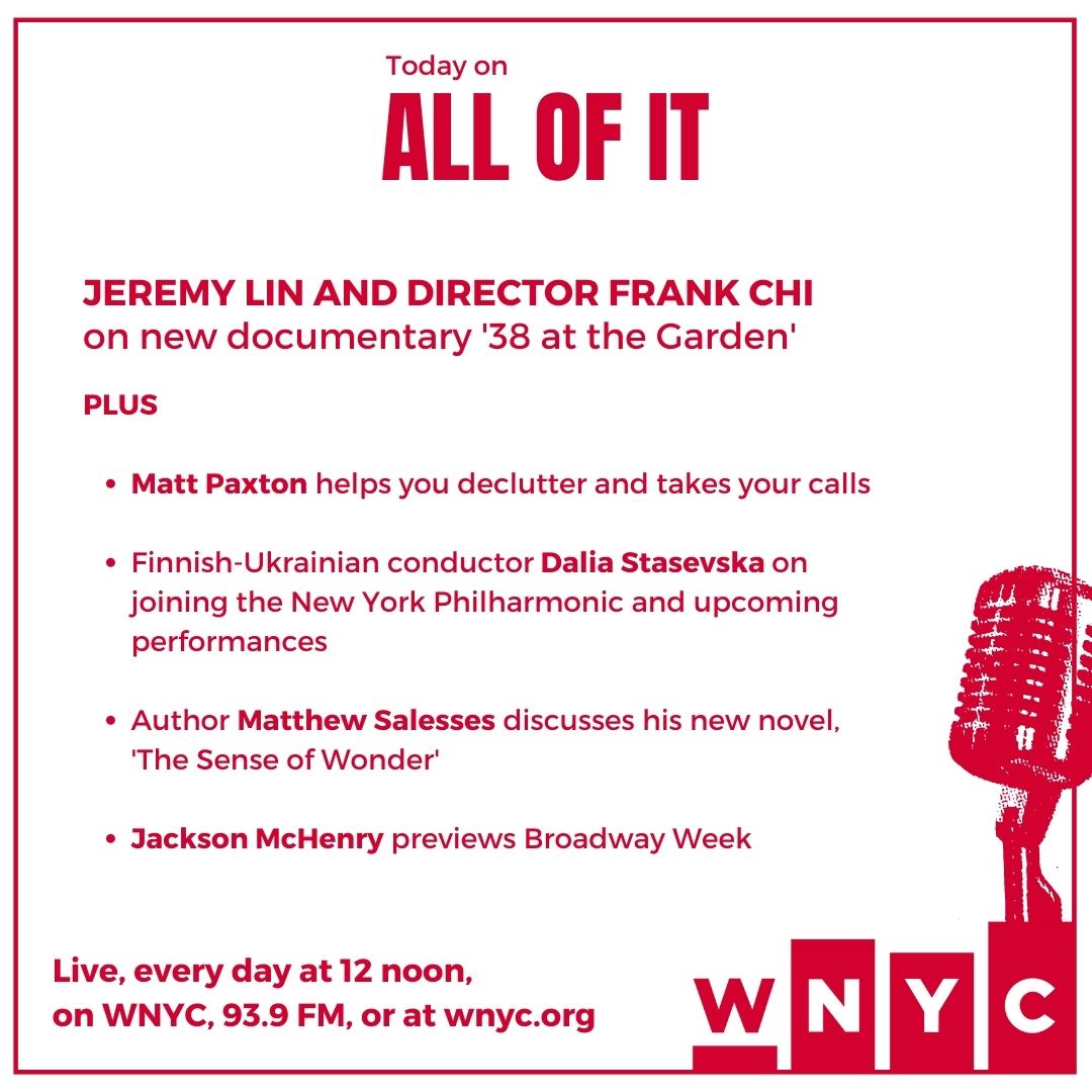 Today we're joined by <a href="/JLin7/">Jeremy Lin</a> and Frank Chi to talk new documentary '38 at the Garden, plus decluttering with <a href="/IamMattPaxton/">Matt Paxton</a>, <a href="/DaliaStasevska/">Dalia Stasevska 🇫🇮 🇺🇦</a> on joining <a href="/nyphil/">New York Philharmonic</a>, <a href="/salesses/">the writer formerly known as Matthew Salesses</a> discusses his new novel 'The Sense of Wonder,' and previewing Broadway Week with <a href="/McHenryJD/">Jackson McHenry</a>!