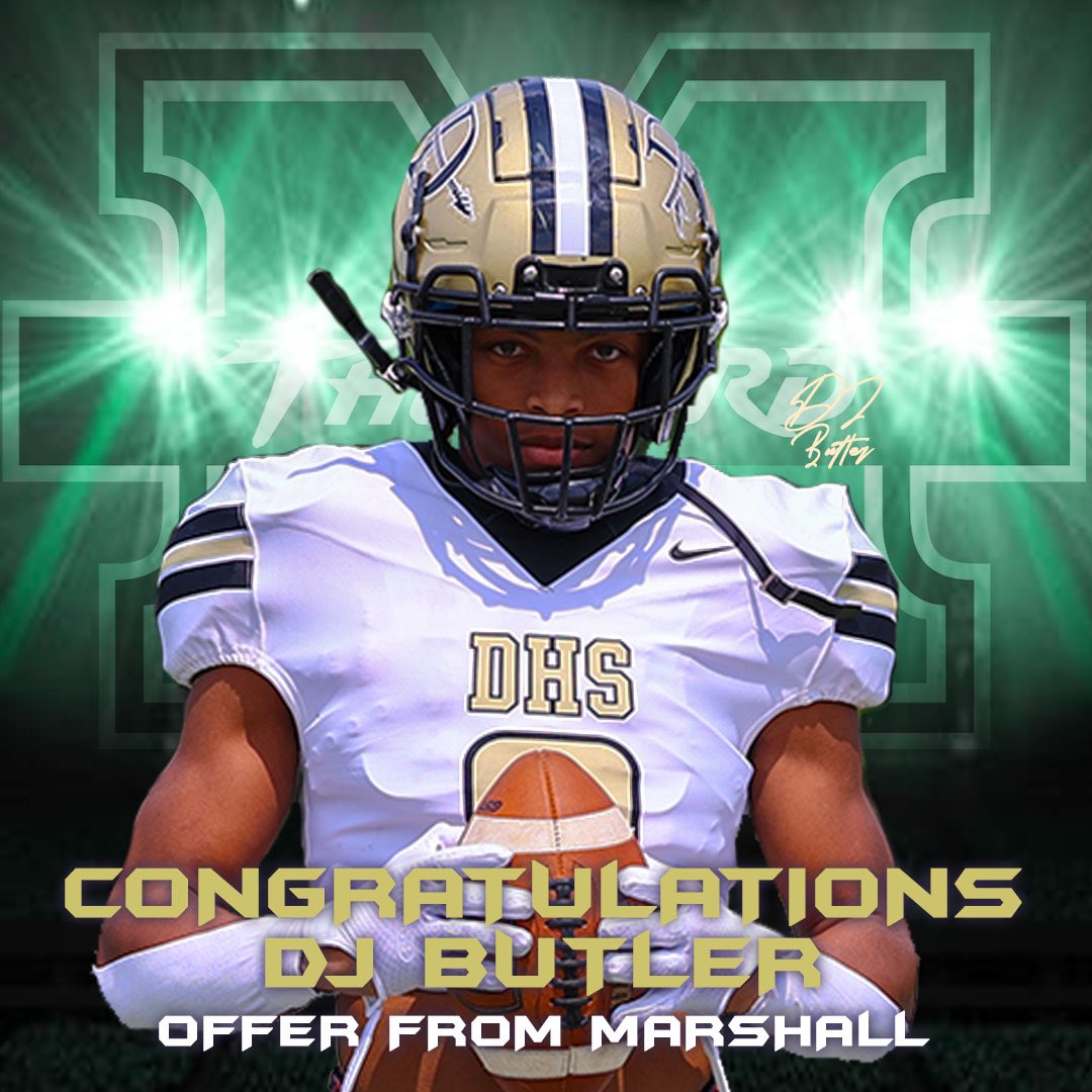Davidson Warrior Football π (@thedwarriors) on Twitter photo π Congratulations to RB Derrick βDJβ Butler for receiving an offer from Marshall!
π Thank you to <a href="/HerdFB/">Marshall Football</a> & <a href="/Co_Jackson21/">Chevis Jackson</a> for recruiting our players!
#Davidson #Warriors #Marshall π Congratulations to RB Derrick βDJβ Butler for receiving an offer from Marshall!
π Thank you to <a href="/HerdFB/">Marshall Football</a> & <a href="/Co_Jackson21/">Chevis Jackson</a> for recruiting our players!
#Davidson #Warriors #Marshall