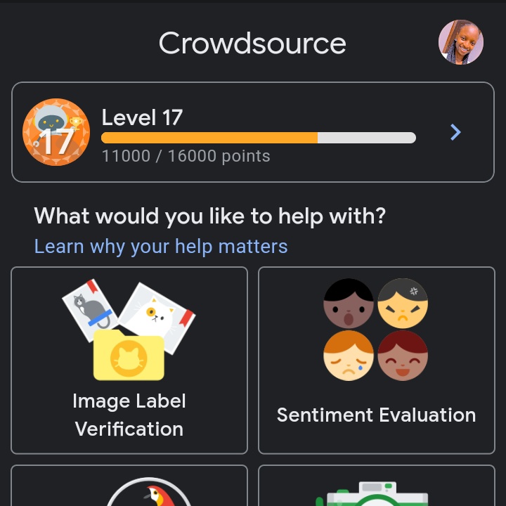 Coding_Happinex's tweet image. Day 4&amp;amp;5!!!!
Still contributing........🥳
#10DaysOfCrowdsource
#GoogleCrowdsource
#CrowdsourceByGoogle
#GoogleCrowdsourceNigeria
#nigeriagooglecrowdsource