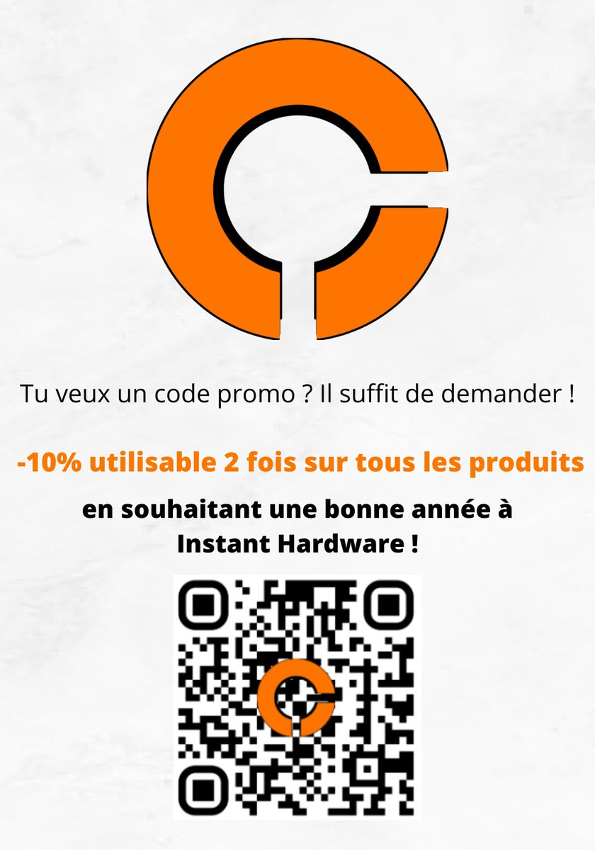 Instanthardware's tweet image. Rendez-vous sur notre site pour avoir un code promo de 10% utilisable 2 fois sur les meilleurs périphériques gamer les moins cher du marché !
linktr.ee/instanthardware

#technologies #gamers #rtx4080