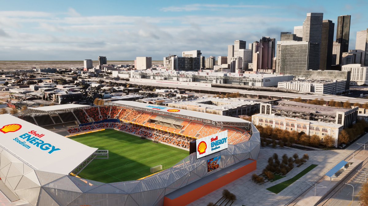 HoustonDynamo's tweet photo. 🔋 50% reduction in GHG emissions by 2026

💡 Improvements to LED lighting efficiency

🤘 Plenty of electric moments to come

Can't wait for what's to come at Shell Energy Stadium!

Read more >> https://t.co/0F3ocKummX https://t.co/6Z0oh1ULp0
