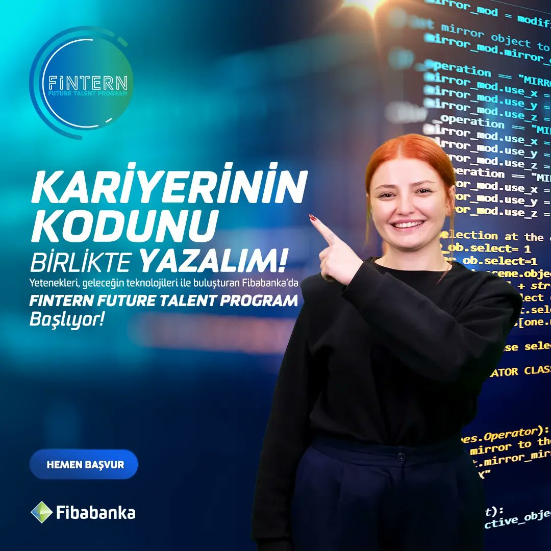 KU_ACM's tweet photo. Fibabanka Fintern Future Talent Program’da seni neler bekliyor? 🤔

• Eğitim &amp; gelişim programı

• Microsoft iş birliği ile profesyonel mentor desteği

• Staj programını sonunda Fibabanka yazılım ekibine dahil olma fırsatı bekliyor!

Başvuru Linki: https://t.co/Qau6KRqDKv https://t.co/amTKFIqNtb