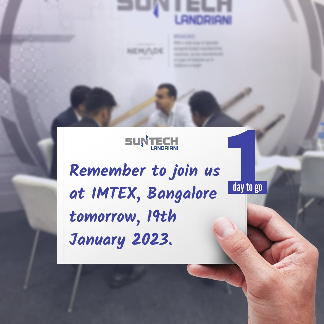 We just can't keep calm, as it is only 1 day to go for the IMTEX 2023!
The clock is ticking! The countdown to @IMTEX is on!
Excited to see you all very soon!

#broaching #broachingtechnology #imtex23 #imtex #AutomotiveIndustry #manufacturing #industryleader