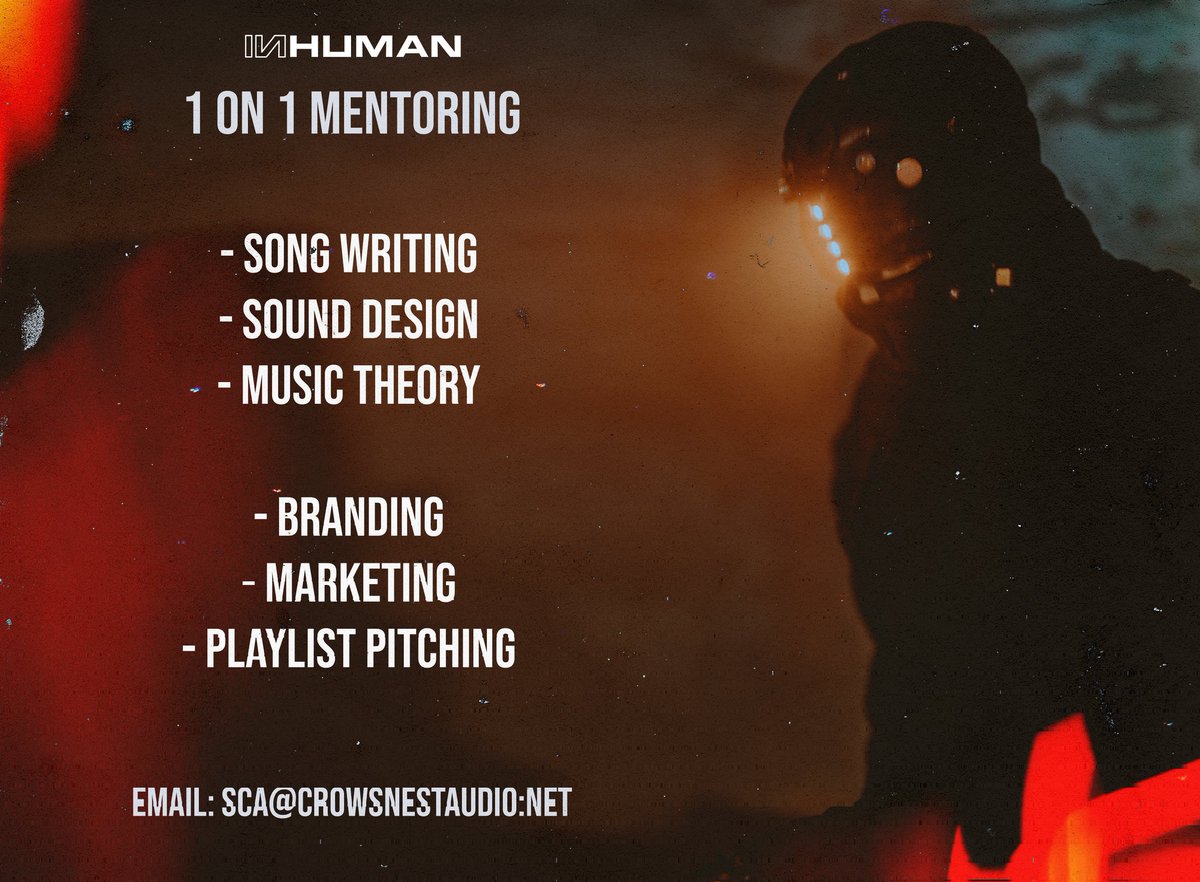 Want to bring you career to the next level? 🤔

Mail: Sca@crowsnestaudio.net to apply for either one off sessions or discounted long term tutoring 🙌🏻

Slots running fast 🔥