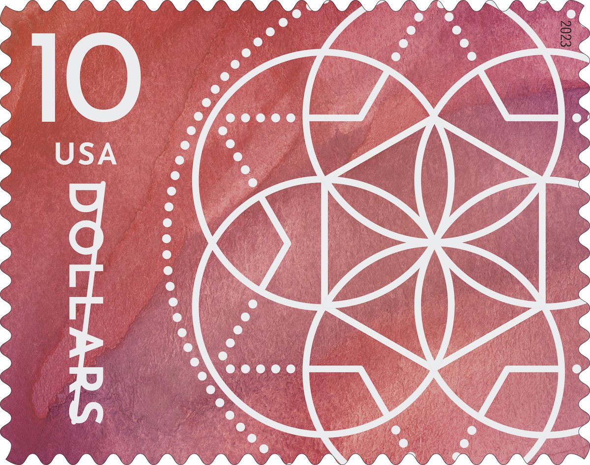 The $10 floral geometry stamp we designed for the <a href="/USPS/">U.S. Postal Service</a> will be available for purchase February 24th!