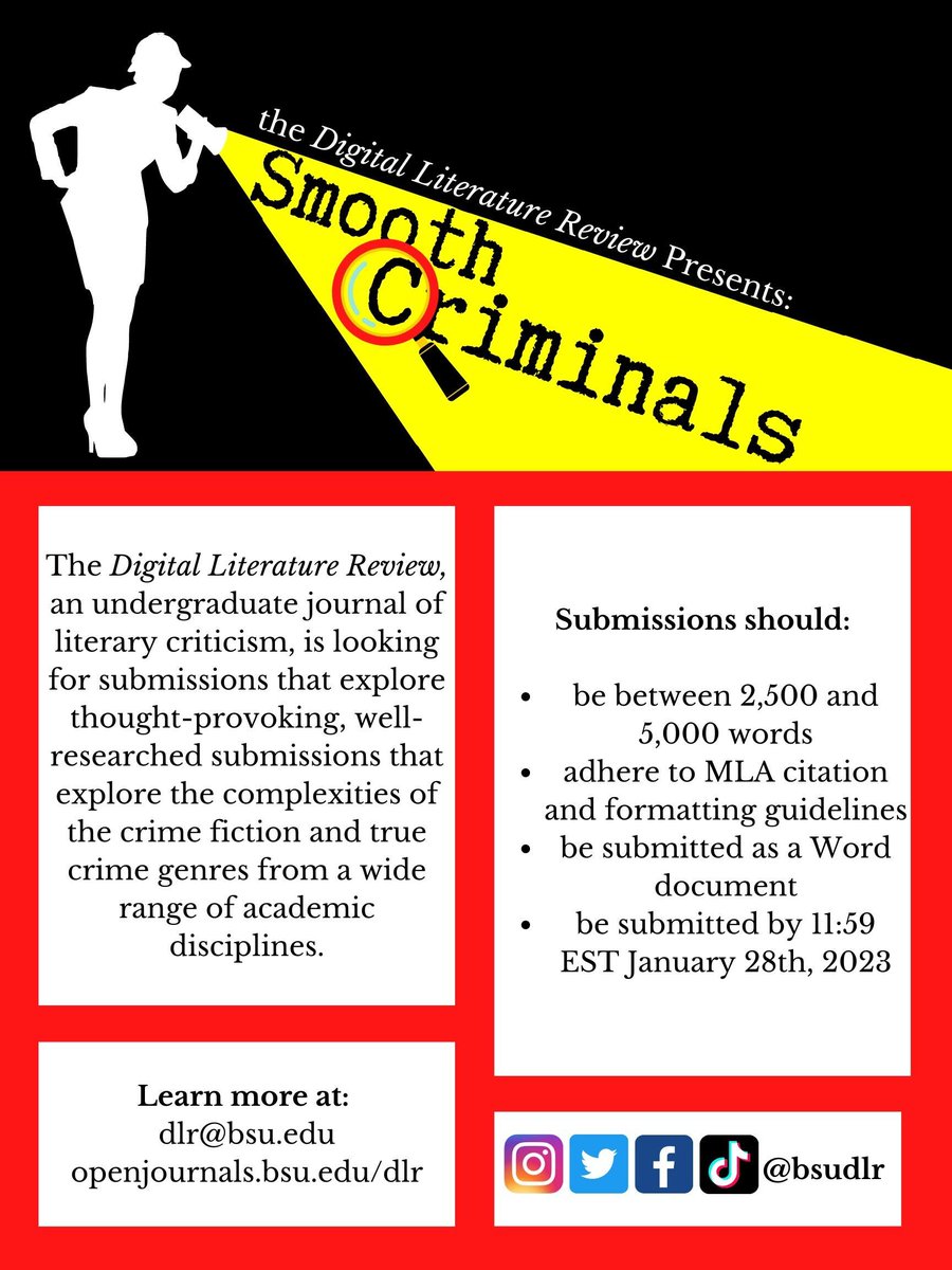 Don't forget about our submission deadline! Submit to OpenJournals before January 28th at midnight!