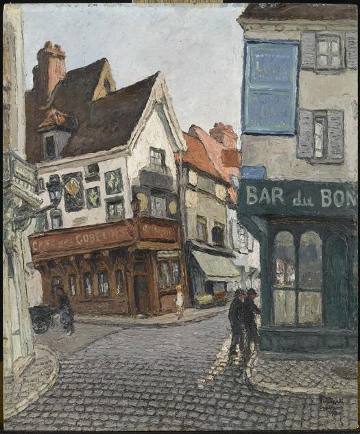 MUDOOise's tweet photo. #Focussuruneoeuvre 
Le #Beauvais d'avant-guerre entre 1927 et 1937 avec ses vieux quartiers peint par Georges Filiberti en 1930.
Autant de précieux témoignages sur cette époque alors que l'artiste se rend régulièrement chez des amis dans la ville préfecture de l'#Oise.
#AuMudo https://t.co/cuaXHxHZFG