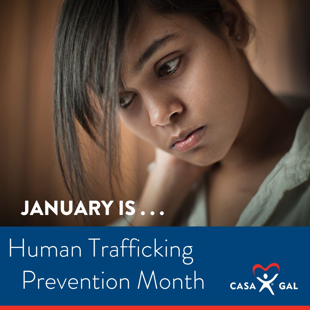 NationalCASAGAL's tweet photo. Children &amp; youth in foster care are disproportionately victimized by human trafficking. CASA/GAL volunteers are trained to recognize the risk factors &amp; can find resources to help prevent exploitation.  

Learn more: https://t.co/jGISRbt0mL 

#HumanTraffickingPreventionMonth https://t.co/JyvColcC39