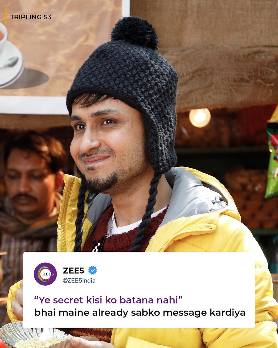 ZEE5India's tweet image. Shit yaar! Pehle batana chaiye tha na. 

#ZEE5 #RakshaBandhan #Tripling #JanhitMeinJaari #Rangbaaz #Pitchers