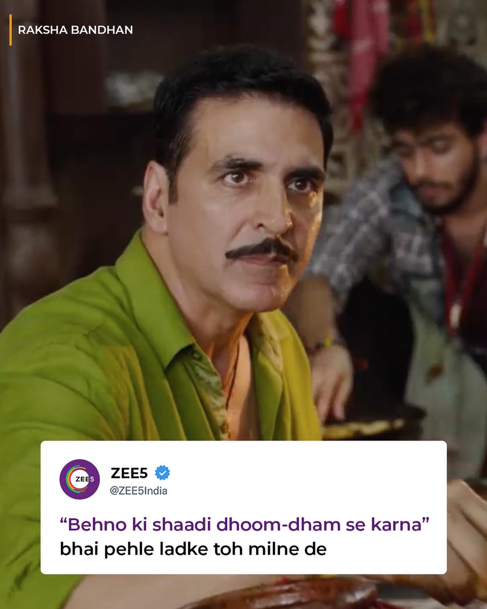 ZEE5India's tweet image. Shit yaar! Pehle batana chaiye tha na. 

#ZEE5 #RakshaBandhan #Tripling #JanhitMeinJaari #Rangbaaz #Pitchers