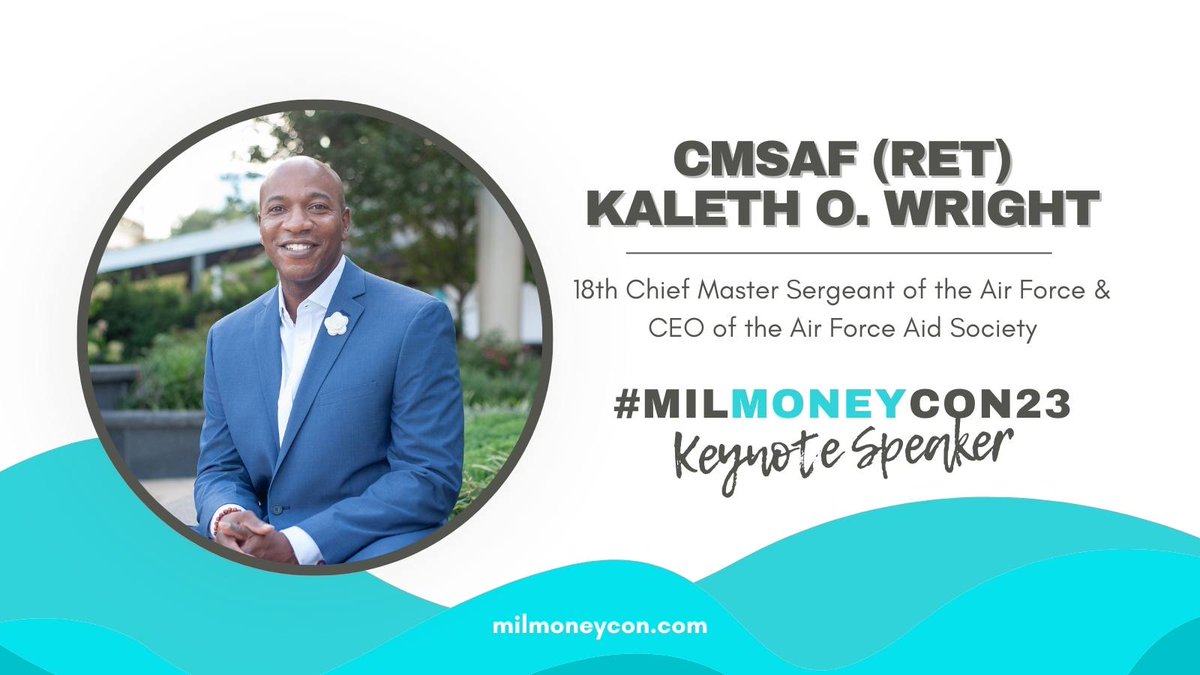 More great news for #MilMoneyCon23. CMSAF (Ret) Kaleth O. Wright, 18th Chief Master Sergeant of the Air Force & CEO of @afashq, will be the closing keynote!

Excited to have Chief Wright, a member of the military & money community, close out #MMC23!
milmoneycon.com