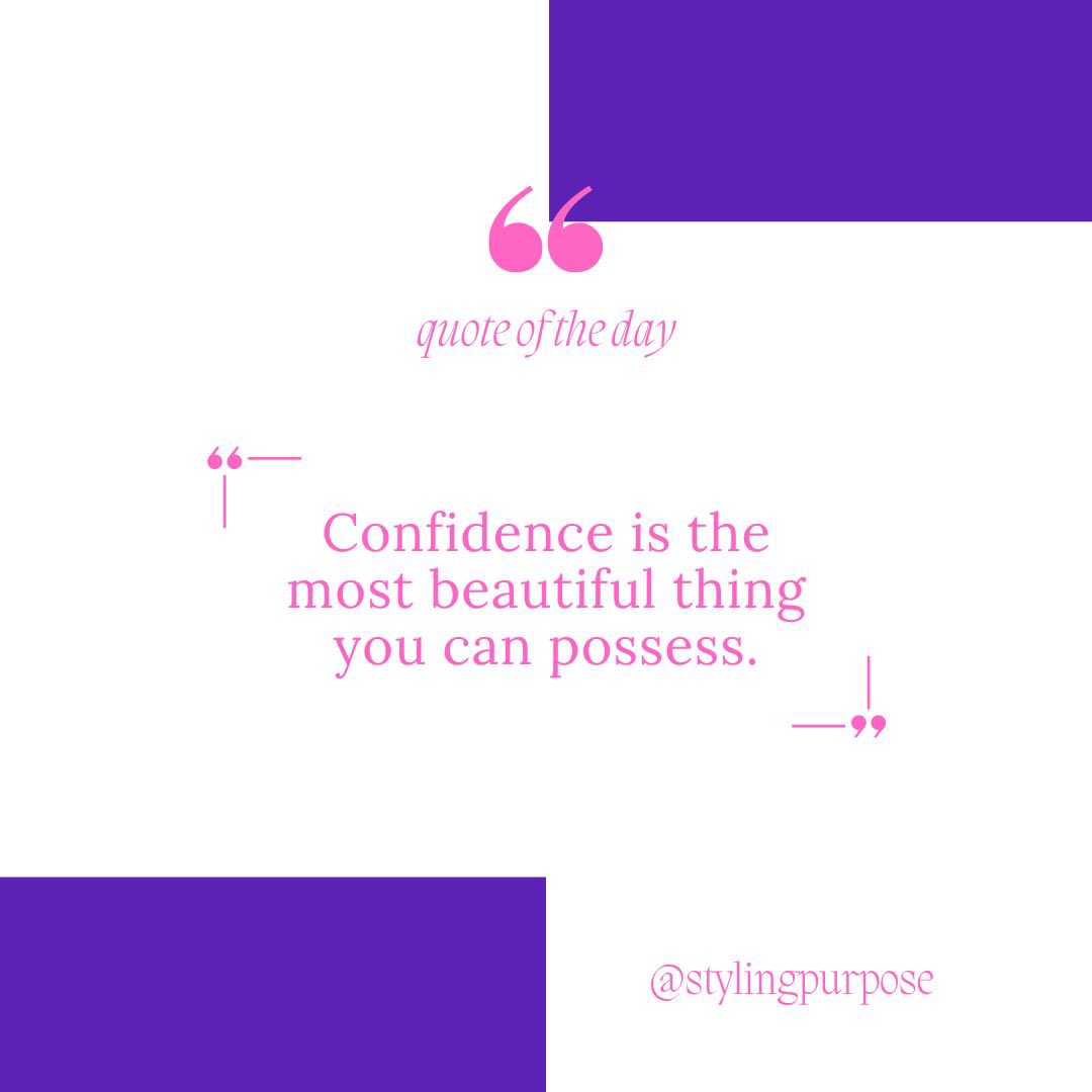 StylingPurpose's tweet image. Confidence is the most beautiful thing you can possess. 💜 #LifeSTYLETip