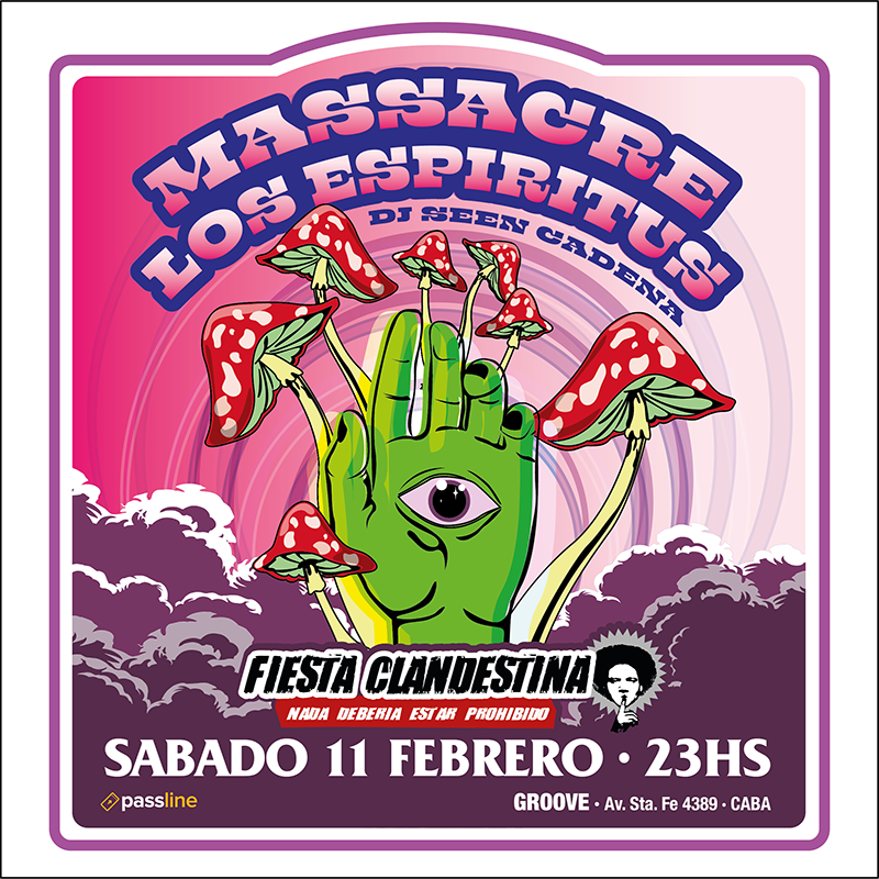 #TREMENDA la #Clandestina del 11/2!
<a href="/losespiritus/">Los Espíritus</a> + #massacre en <a href="/palermogrooveok/">PALERMO GROOVE</a> !

Entradas anticipadas en Passline y en los lugares de siempre! #CervezaLibre (opcional!)

passline.com/eventos/fiesta…