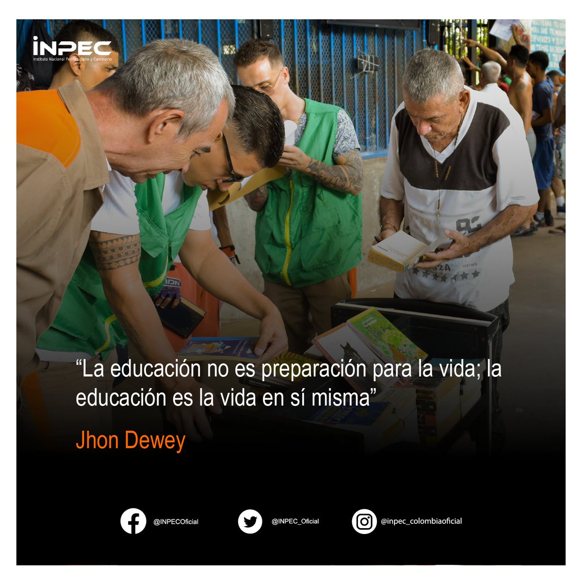 INPEC_Colombia's tweet image. #Educación 📚 | El desarrollo formativo, proyecta las capacidades, hábitos y comportamientos.
Buscamos la resocialización de las personas privadas de la libertad, a través de la adquisición de conocimiento 🧠 y habilidades que les permitan vivir en sociedad. 🤝 #ProyectosDeVida