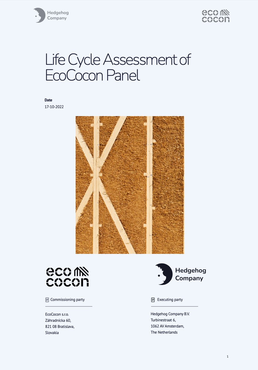 Great to see that EPD and LCA for Ecococon straw 🌱 panels are now available 💚

#Biobased #Construction #EmbodiedCarbon #LifecycleCarbon #CarbonAccounting