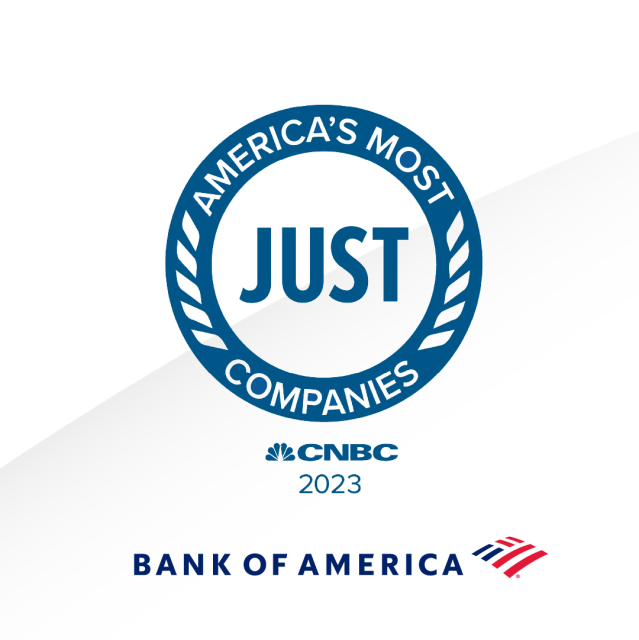 hutensky's tweet photo. This is a great demonstration of Bank of America's commitment to the Genius of the AND; profit and purpose. Seeing @BofA_News at #1 on @JUSTCapital’s #JUST100 list reaffirms that Responsible Growth pays off! https://t.co/jl4wbBTeDS https://t.co/qLe8yvuYBg