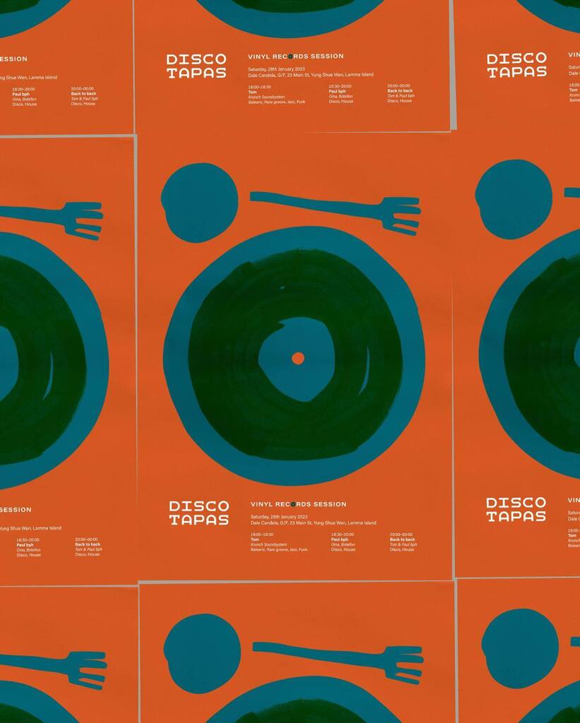 chakler's tweet photo. A recent design for friend’s event

Event info:
Disco Tapas — Vinyl Records Session

Saturday, 28th January 2023

Dale Candela
G/F, 23 Main Street
Yung Shue Wan
Lamma Island https://t.co/drwlGRtitt https://t.co/EJV3b37hjs